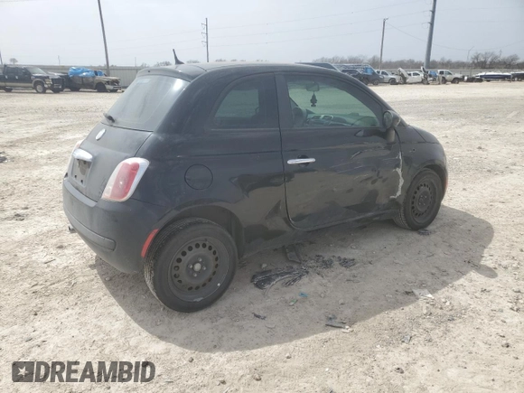 2012 FIAT 500 Pop with VIN 3C3CFFAR3CT383018, listed as a Copart auction lot 48038175 with 105,136 mi miles and Salvage Title. Bid and sale history available at carsss.com. Image 3.