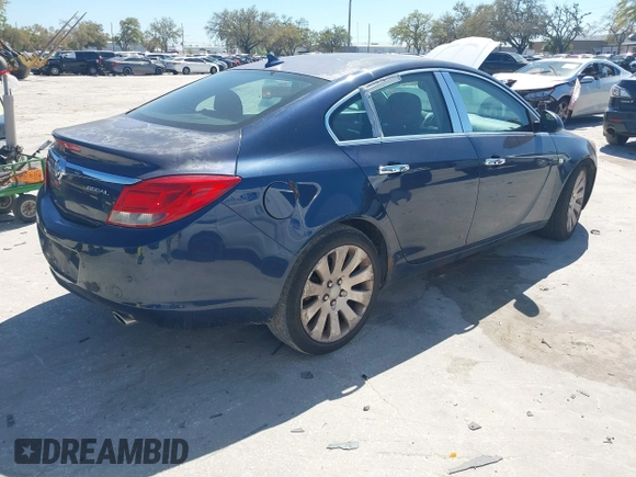 2011 Buick Regal CXL Turbo TO7 with VIN W04G15GVXB1088086, listed as a IAAI auction lot 41746479 with 172,646 mi miles. Bid and sale history available at carsss.com. Image 4.