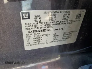 2015 GMC Yukon SLT with VIN 1GKS1BKC0FR239629, listed as a Copart auction lot 77414814 with 171,611 mi miles and Salvage Title. Bid and sale history available at carsss.com. Image 13.