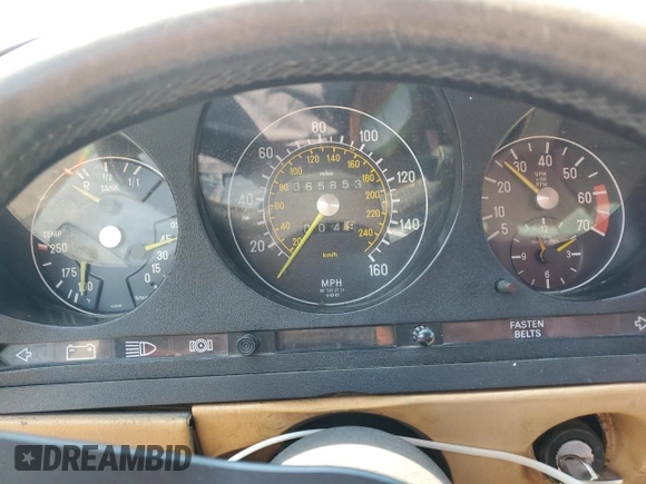 1975 Mercedes-Benz SL with VIN 10704412028008, listed as a Copart auction lot 65795525 with 65,853 mi miles and Clean title. Bid and sale history available at DreamBid. Image 9.