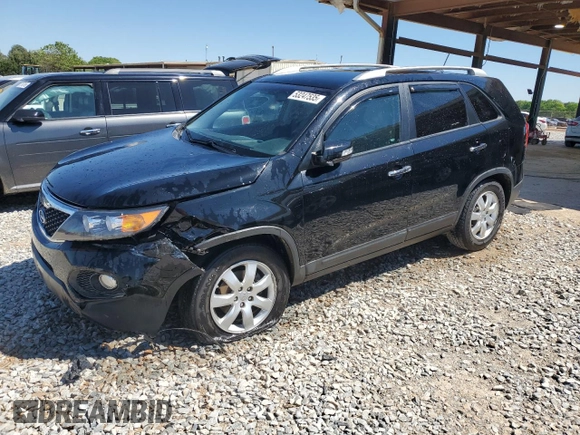 2013 Kia Sorento LX with VIN 5XYKT3A67DG424568, listed as a Copart auction lot 53247535 with 111,113 mi miles and Salvage Title. Bid and sale history available at carsss.com. Image 1.