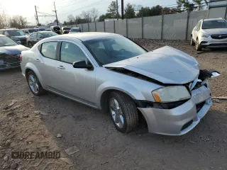2012 Dodge Avenger SE with VIN 1C3CDZAB5CN153359, listed as a Copart auction lot 46983825 with 180,264 mi miles and Salvage Title. Bid and sale history available at DreamBid. Image 4.