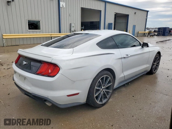 2019 Ford Mustang EcoBoost z VIN 1FA6P8TH4K5130459, wystawiony jako Copart lot #55672025 z przebiegiem 61 405 mil mil oraz Czysty tytuł • Clean title. Historia ofert i sprzedaży dostępna na DreamBid. Obrazek 3.