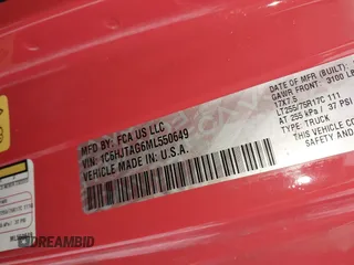 2021 Jeep Gladiator Willys с VIN 1C6HJTAG6ML550649, выставлен на аукционе IAAI как лот 41530585 с пробегом 119 002 миль миль и . История ставок и продаж доступна на DreamBid. Изображение 9.