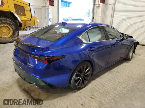 2021 Lexus IS 350 F Sport with VIN JTHGZ1E20M5020468, listed as a Copart auction lot 57848025 with 22,077 mi miles and Salvage title. Bid and sale history available at DreamBid. Image 3.