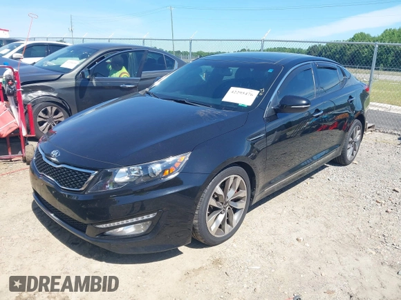 2013 Kia Optima SX with VIN 5XXGR4A66DG094565, listed as a IAAI auction lot 42295476 with 112,618 mi miles and . Bid and sale history available at DreamBid. Image 2.