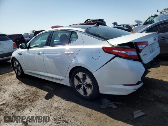 2013 Kia Optima Hybrid EX with VIN KNAGM4AD2D5038590, listed as a Copart auction lot 52335915 with Not Provided miles and Salvage Title. Bid and sale history available at carsss.com. Image 2.