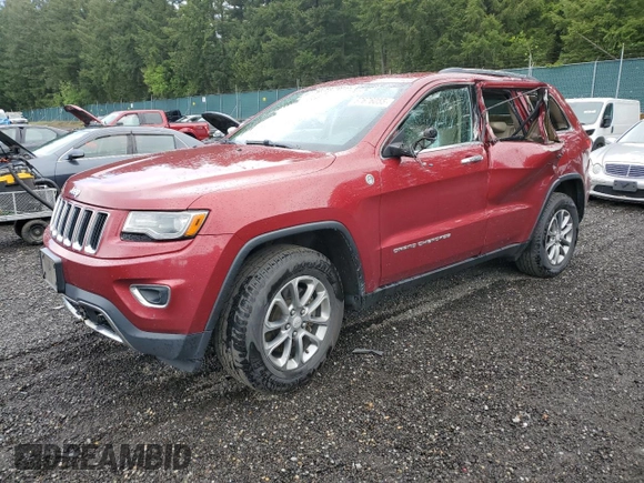 2014 Jeep Grand Cherokee Limited with VIN 1C4RJFBM5EC336188, listed as a Copart auction lot 57676055 with 140,103 mi miles and Salvage title. Bid and sale history available at DreamBid. Image 1.