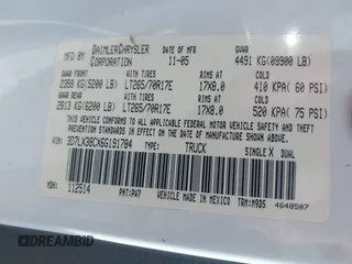 2006 Dodge 3500 SLT z VIN 3D7LX38CX6G191784, wystawiony jako IAAI lot #42267999 z przebiegiem 202 933 mil mil oraz . Historia ofert i sprzedaży dostępna na DreamBid. Obrazek 9.