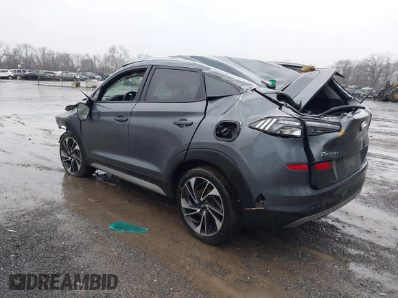 2019 Hyundai Tucson Ultimate with VIN KM8J3CAL8KU065577, listed as a IAAI auction lot 41214267 with 106,975 mi miles. Bid and sale history available at carsss.com. Image 3.