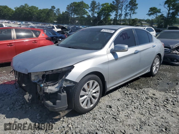 2014 Honda Accord Sedan EX-L with VIN 1HGCR2F87EA224221, listed as a Copart auction lot 52124395 with 114,481 mi miles and Salvage Title. Bid and sale history available at carsss.com. Image 1.