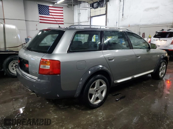 2002 Audi allroad A6 V8 z VIN WA1YD64B12N118967, wystawiony jako Copart lot #45758475 z przebiegiem 124 381 mil mil oraz Szkoda całkowita • Salvage title. Historia ofert i sprzedaży dostępna na DreamBid. Obrazek 3.