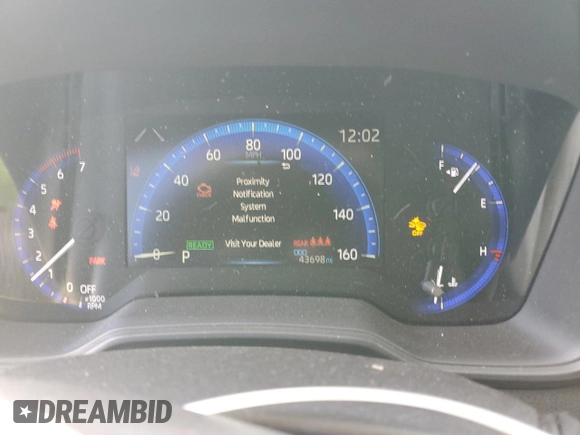 2020 Toyota Corolla Hybrid LE with VIN JTDEBRBE4LJ007061, listed as a Copart auction lot 46159535 with 43,698 mi miles and Salvage Title. Bid and sale history available at carsss.com. Image 9.