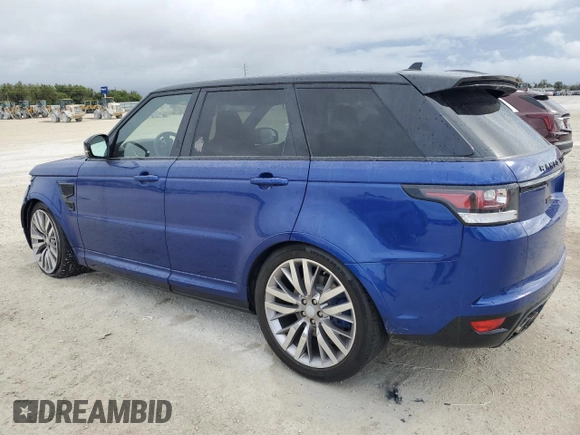 2016 Land Rover Range Rover Sport SVR with VIN SALWZ2EF1GA551964, listed as a Copart auction lot 81150084 with 39,695 mi miles and Salvage title. Bid and sale history available at DreamBid. Image 2.