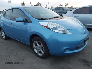 2012 Nissan LEAF SL with VIN JN1AZ0CP1CT026311, listed as a IAAI auction lot 41072085 with 58,617 mi miles. Bid and sale history available at carsss.com. Image 1.