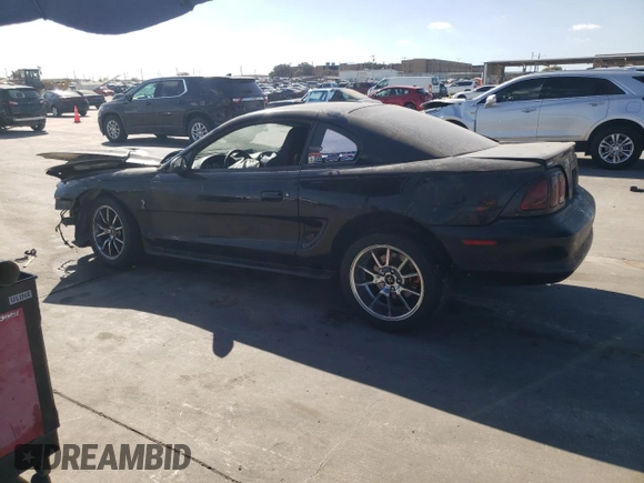 1996 Ford Mustang Cobra with VIN 1FALP47V1TF119779, listed as a Copart auction lot 77640024 with 202,819 mi miles and Salvage Title. Bid and sale history available at carsss.com. Image 2.