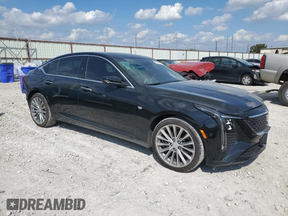 2025 Cadillac CT5 Premium Luxury with VIN 1G6DN5RW9S0100224, listed as a Copart auction lot 71603314 with 1,029 mi miles and Salvage title. Bid and sale history available at DreamBid. Image 4.