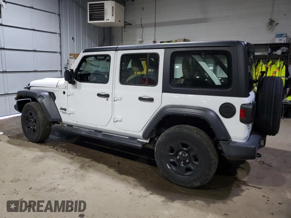 2021 Jeep Wrangler Unlimited Sport with VIN 1C4HJXDG4MW821718, listed as a Copart auction lot 41956755 with 30,615 mi miles and Salvage title. Bid and sale history available at DreamBid. Image 2.