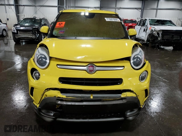 2014 FIAT 500L Trekking with VIN ZFBCFADH9EZ028757, listed as a Copart auction lot 77697094 with 0 mi miles and Salvage Title. Bid and sale history available at carsss.com. Image 5.