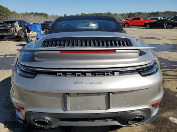 2021 Porsche 911 Turbo S with VIN WP0CD2A95MS263671, listed as a Copart auction lot 49399805 with 0 mi miles and Salvage Title. Bid and sale history available at carsss.com. Image 6.