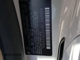 2008 BMW 6 Series 650i with VIN WBAEB53578CX60504, listed as a Copart auction lot 48142175 with 112,584 mi miles and Salvage Title. Bid and sale history available at carsss.com. Image 13.