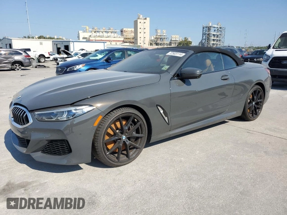2022 BMW 8 Series 840i with VIN WBADZ2C08NCJ12305, listed as a Copart auction lot 72503114 with 26,817 mi miles and Salvage Title. Bid and sale history available at carsss.com. Image 1.