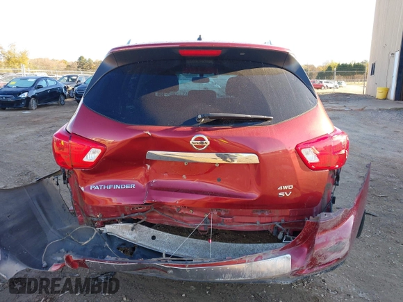2017 Nissan Pathfinder SV with VIN 5N1DR2MM2HC653564, listed as a IAAI auction lot 40939356 with 176,168 mi miles. Bid and sale history available at carsss.com. Image 16.