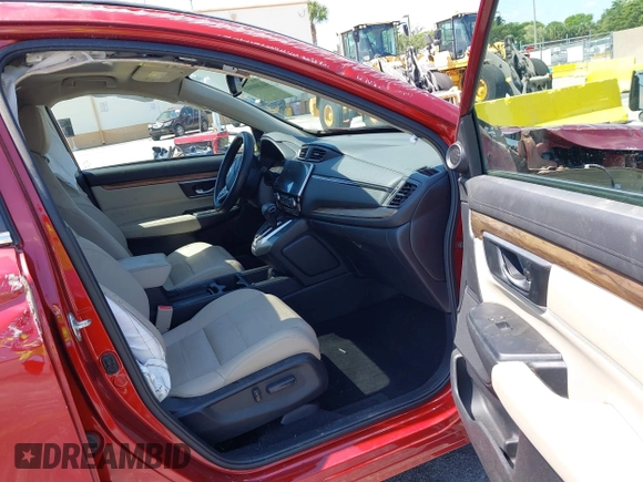 2019 Honda CR-V EX-L with VIN 5J6RW1H85KL006877, listed as a IAAI auction lot 42144665 with 39,833 mi miles. Bid and sale history available at carsss.com. Image 5.