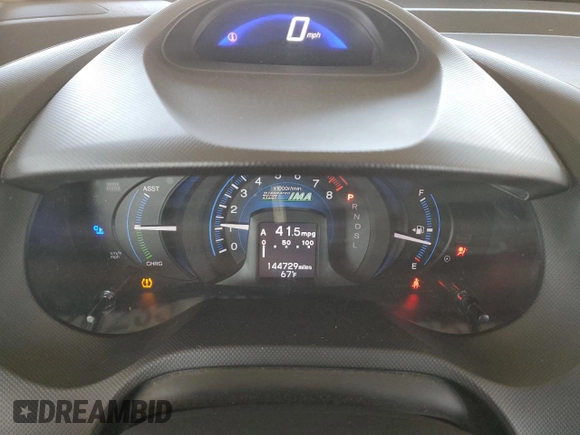 2013 Honda Insight with VIN JHMZE2H3XDS003838, listed as a Copart auction lot 52220235 with 144,729 mi miles and Salvage title. Bid and sale history available at DreamBid. Image 9.