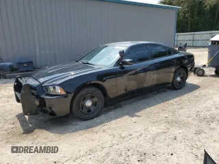 2013 Dodge Charger Police with VIN 2C3CDXAT6DH586213, listed as a Copart auction lot 62193175 with 197,497 mi miles and Clean title. Bid and sale history available at DreamBid. Image 1.
