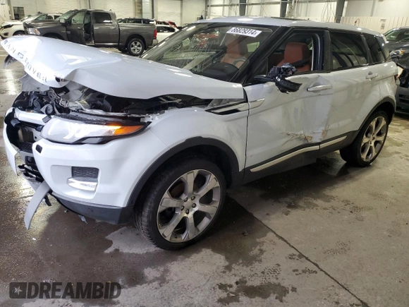2015 Land Rover Range Rover Evoque Prestige with VIN SALVV2BG2FH036658, listed as a Copart auction lot 86829314 with 104,895 mi miles and Salvage title. Bid and sale history available at DreamBid. Image 1.