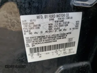 2011 Ford Edge SEL with VIN 2FMDK3JC9BBB67668, listed as a Copart auction lot 78068424 with 119,626 mi miles and Salvage Title. Bid and sale history available at carsss.com. Image 16.