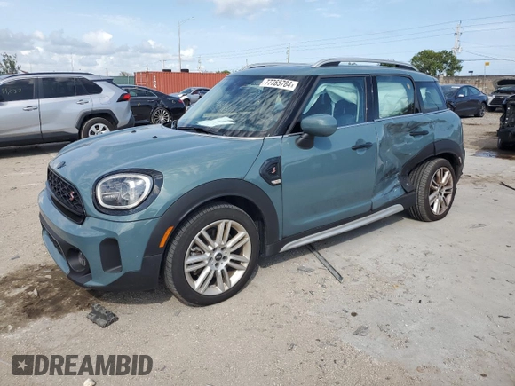 2024 MINI Countryman Cooper S z VIN WMZ53BR03R3R83506, wystawiony jako Copart lot #77765784 z przebiegiem 7 310 mil mil oraz Szkoda całkowita • Salvage title. Historia ofert i sprzedaży dostępna na DreamBid. Obrazek 1.