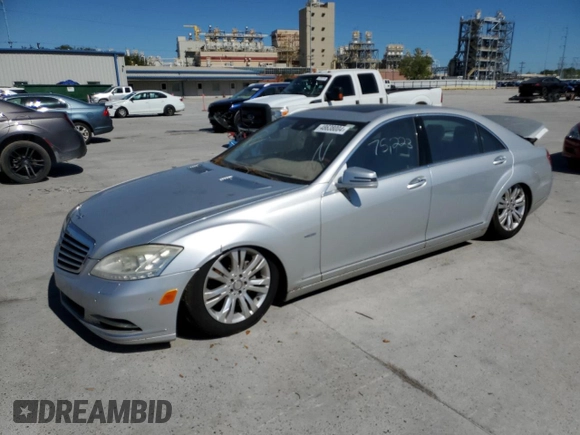2010 Mercedes-Benz S 400 with VIN WDDNG9FB4AA290503, listed as a Copart auction lot 68741204 with 75,223 mi miles and Salvage Title. Bid and sale history available at DreamBid. Image 1.
