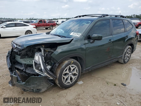 2022 Subaru Forester Premium with VIN JF2SKAEC0NH476996, listed as a Copart auction lot 54122945 with 43,108 mi miles and Salvage title. Bid and sale history available at DreamBid. Image 1.
