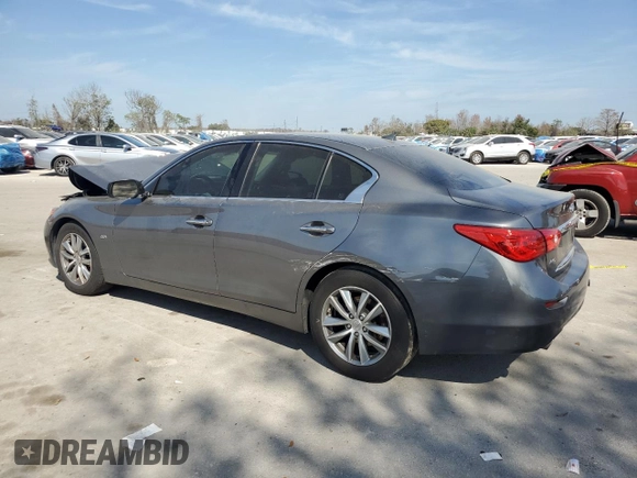 2016 Infiniti Q50 2.0t Premium with VIN JN1CV7AR1GM252284, listed as a Copart auction lot 43807775 with 107,735 mi miles and Salvage Title. Bid and sale history available at carsss.com. Image 2.