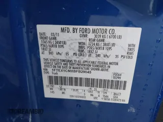 2011 Ford F-150 XL with VIN 1FTEX1CMXBFB29045, listed as a IAAI auction lot 41201456 with Not provided miles and . Bid and sale history available at DreamBid. Image 9.