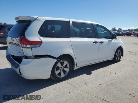 2013 Toyota Sienna L with VIN 5TDZK3DC3DS396354, listed as a Copart auction lot 46595645 with 429,245 mi miles and Salvage Title. Bid and sale history available at carsss.com. Image 3.