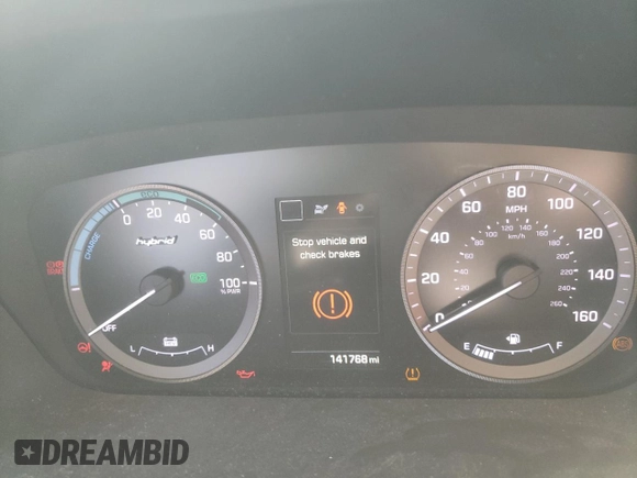 2017 Hyundai Sonata SE with VIN KMHE24L18HA051520, listed as a Copart auction lot 48121315 with 141,768 mi miles and Salvage Title. Bid and sale history available at DreamBid. Image 9.