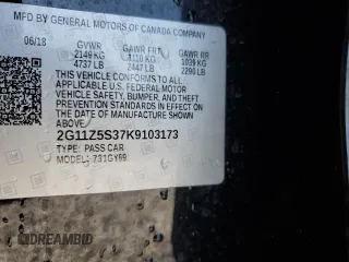 2019 Chevrolet Impala LT with VIN 2G11Z5S37K9103173, listed as a Copart auction lot 52405575 with Not Provided miles and Non Repairable. Bid and sale history available at DreamBid. Image 13.
