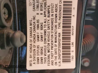 2016 Honda Civic Sedan LX with VIN 2HGFC2F55GH521464, listed as a Copart auction lot 52149185 with 78,269 mi miles and Salvage Title. Bid and sale history available at carsss.com. Image 13.