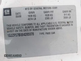 2008 Pontiac G6 1SV Value Leader z VIN 1G2ZF57B084285978, wystawiony jako IAAI lot #41726455 z przebiegiem 199 910 mil mil oraz . Historia ofert i sprzedaży dostępna na DreamBid. Obrazek 9.