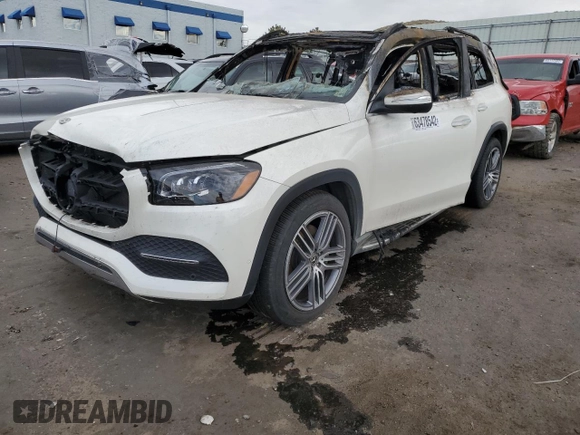 2021 Mercedes-Benz GLS with VIN 4JGFF5KE2MA446015, listed as a Copart auction lot 63478542 with Not Provided miles and Salvage Title. Bid and sale history available at carsss.com. Image 2.