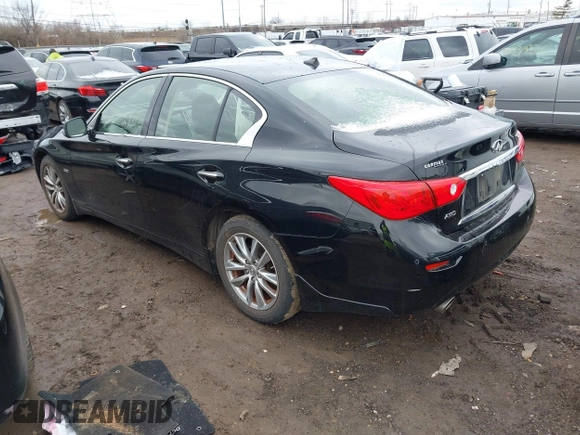 2017 Infiniti Q50 2.0t Premium with VIN JN1CV7AR0HM681837, listed as a IAAI auction lot 41724953 with 55,178 mi miles. Bid and sale history available at carsss.com. Image 3.