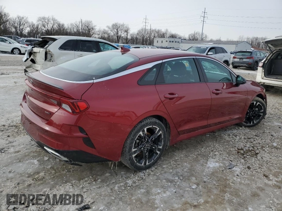 2021 Kia K5 GT-Line with VIN 5XXG64J28MG004337, listed as a Copart auction lot 45863295 with 77,897 mi miles and Salvage Title. Bid and sale history available at carsss.com. Image 3.