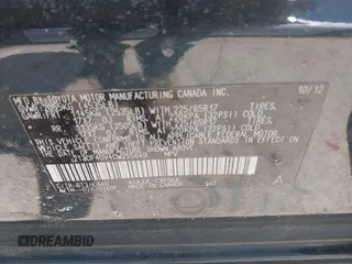 2012 Toyota RAV4 Limited with VIN 2T3DF4DV4CW255649, listed as a IAAI auction lot 42052620 with 157,325 mi miles. Bid and sale history available at carsss.com. Image 9.
