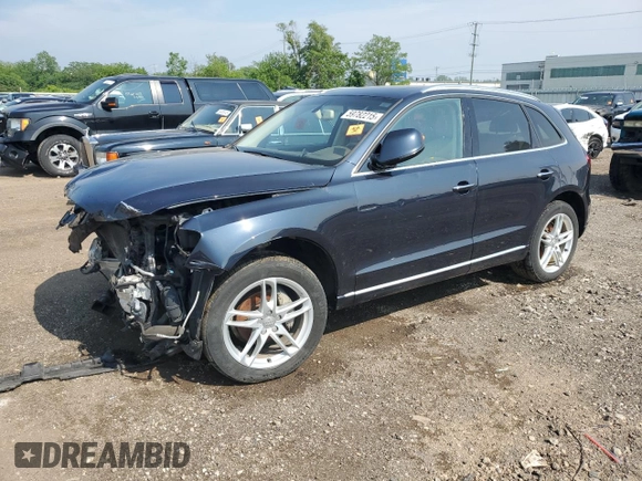 2015 Audi Q5 Premium Plus with VIN WA1LFAFP7FA131185, listed as a Copart auction lot 59782215 with 164,907 mi miles and Salvage title. Bid and sale history available at DreamBid. Image 1.