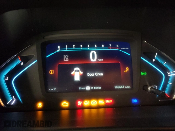 2018 Honda Odyssey EX-L with VIN 5FNRL6H71JB050444, listed as a Copart auction lot 87472554 with 102,667 mi miles and Salvage Title. Bid and sale history available at carsss.com. Image 9.