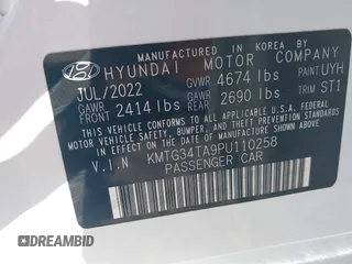 2023 Genesis G70 2.0T z VIN KMTG34TA9PU110258, wystawiony jako IAAI lot #40985797 z przebiegiem 23 422 mil mil oraz . Historia ofert i sprzedaży dostępna na DreamBid. Obrazek 9.
