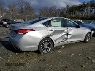 2017 Genesis G80 3.8L with VIN KMHGN4JE2HU211363, listed as a Copart auction lot 47170105 with 142,800 mi miles and Salvage Title. Bid and sale history available at carsss.com. Image 3.